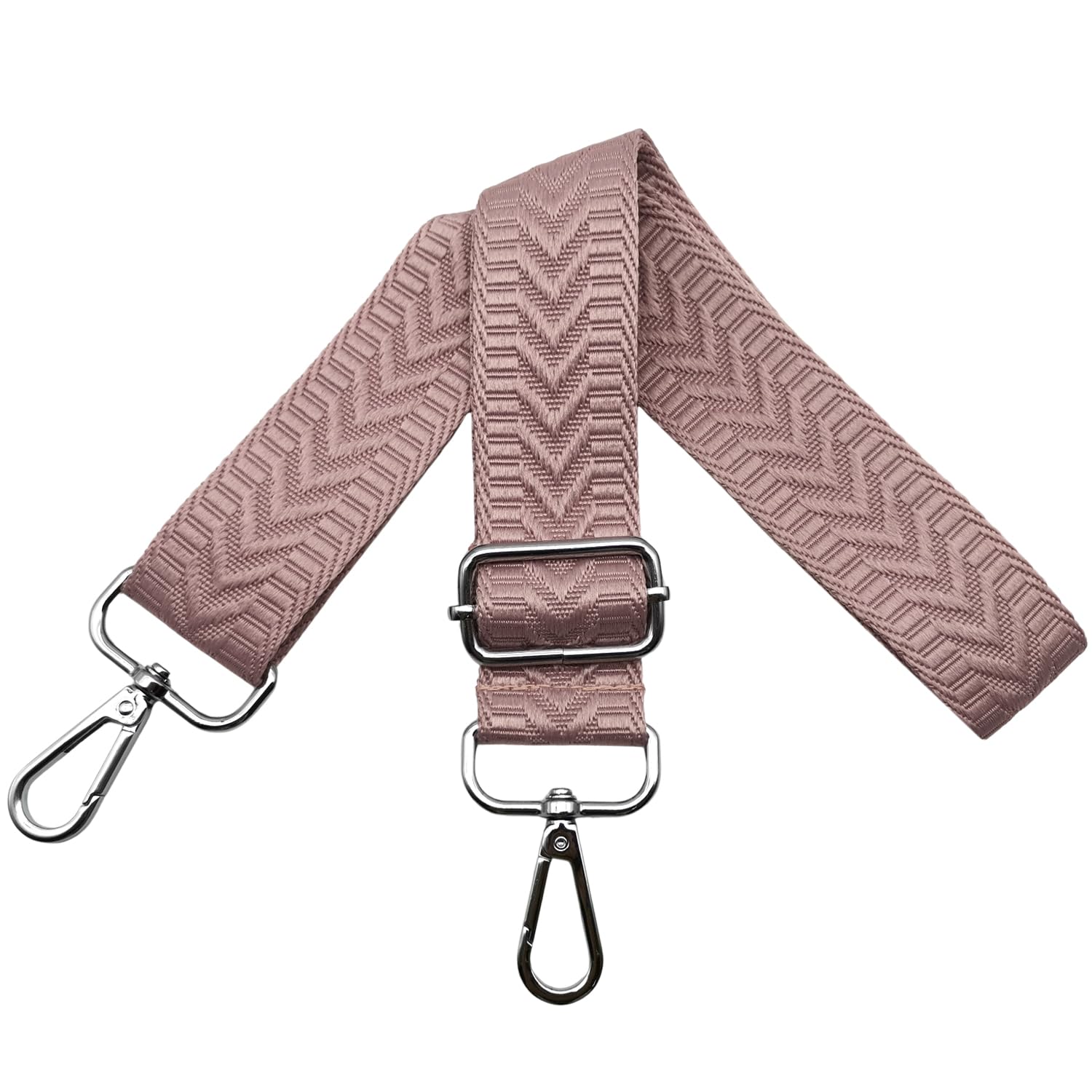 Omxyinma Bag Straps Replacement Handbag Strap Wide 3.8 cm with Silver Hardware Buckle, Shoulder Straps for Bags, Crossbody Handbags Women, Pink, U11