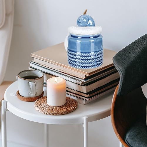 Miniatura 3 de Cabilock Tarro de almacenamiento de té con tapa para té, recipiente de café, boticario, tacto suave, estilo aleatorio