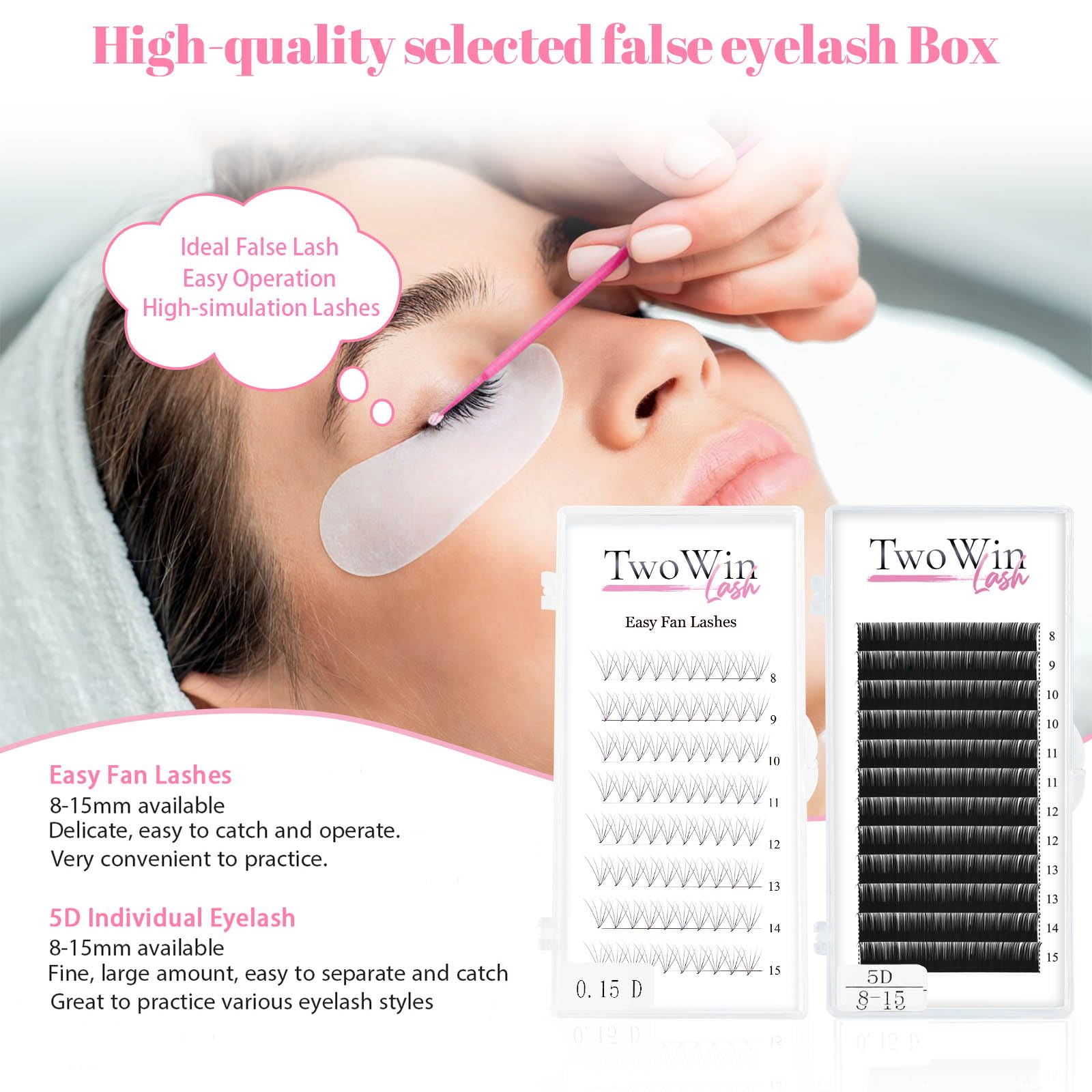 kit extension cils, TwoWin kit extension de cils complet debutant