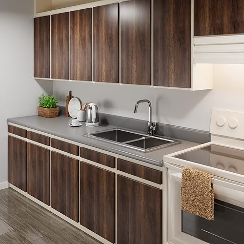 Vista 3 de Decotalk - Papel adhesivo vintage de textura de madera, autoadhesivo, extraíble, impermeable, para encimeras, cajones, armarios, paredes