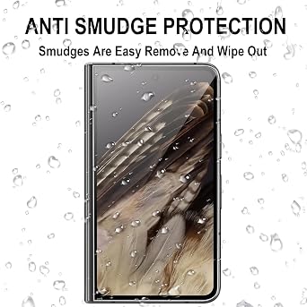 KZIOACSH Screen Protector for Google Pixel Fold, [2+2 Pack] Flexible TPU Full Coverage 3D Curved Edge Elastic Screen Protector Cover HD Clear Anti-Scratch Self-Healing Film with Back Protective Film