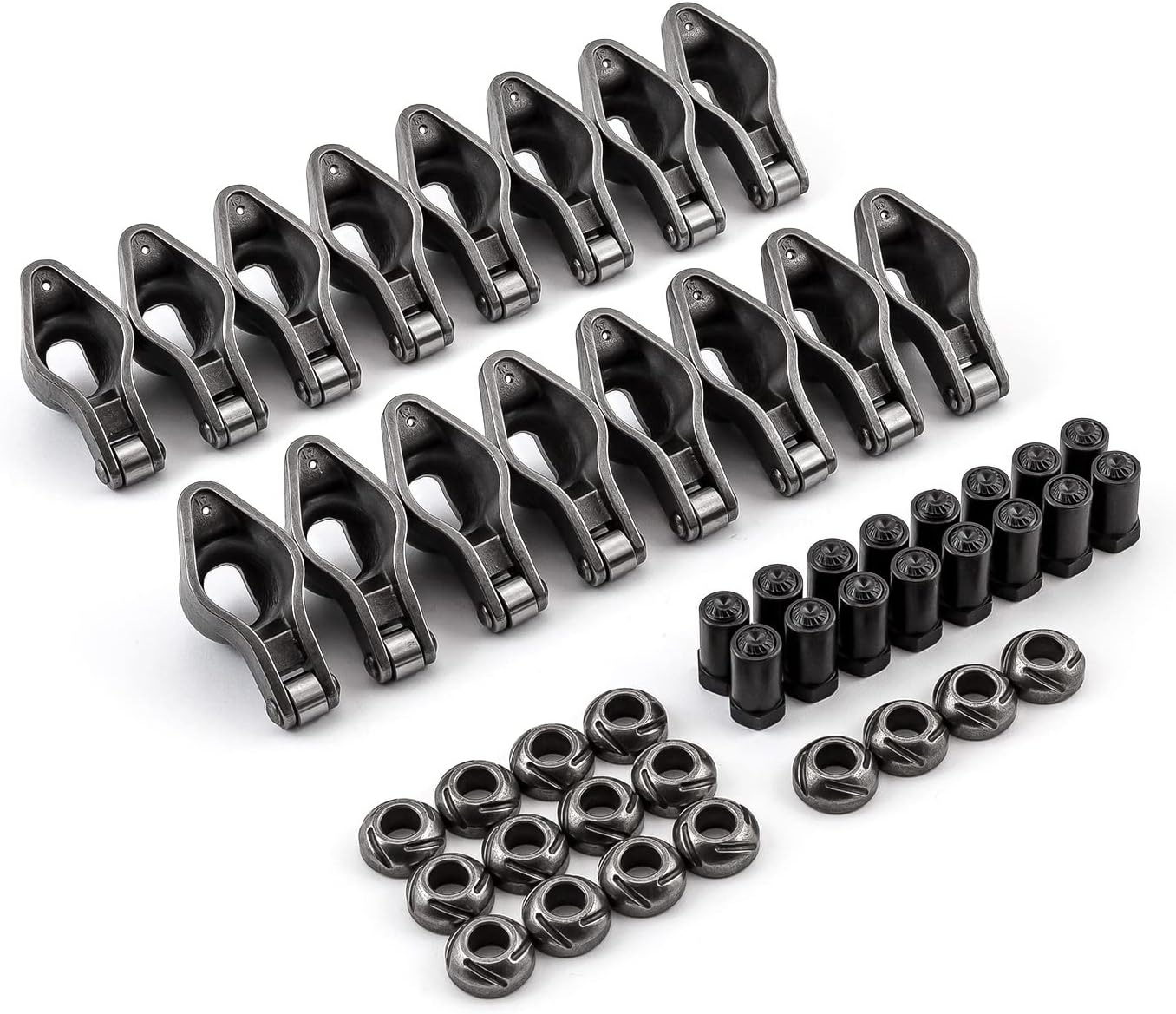 Speedmaster PCE261.1050.01 Compatible with Chevy BBC 454 1.7 Ratio 7/16" Steel Roller Tip Rocker Arm Set (w/Nuts and Balls)