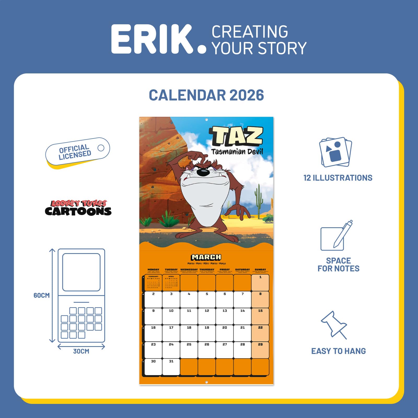 Grupo Erik Wall Calendar 2026 - South Park Calendar 2026 | Square 30 X 30 Cm - 12 X 12 Inches Wall Planner, Family Planner Month To View | Gifts South Park Merchandise, Gifts For Friends - View #8