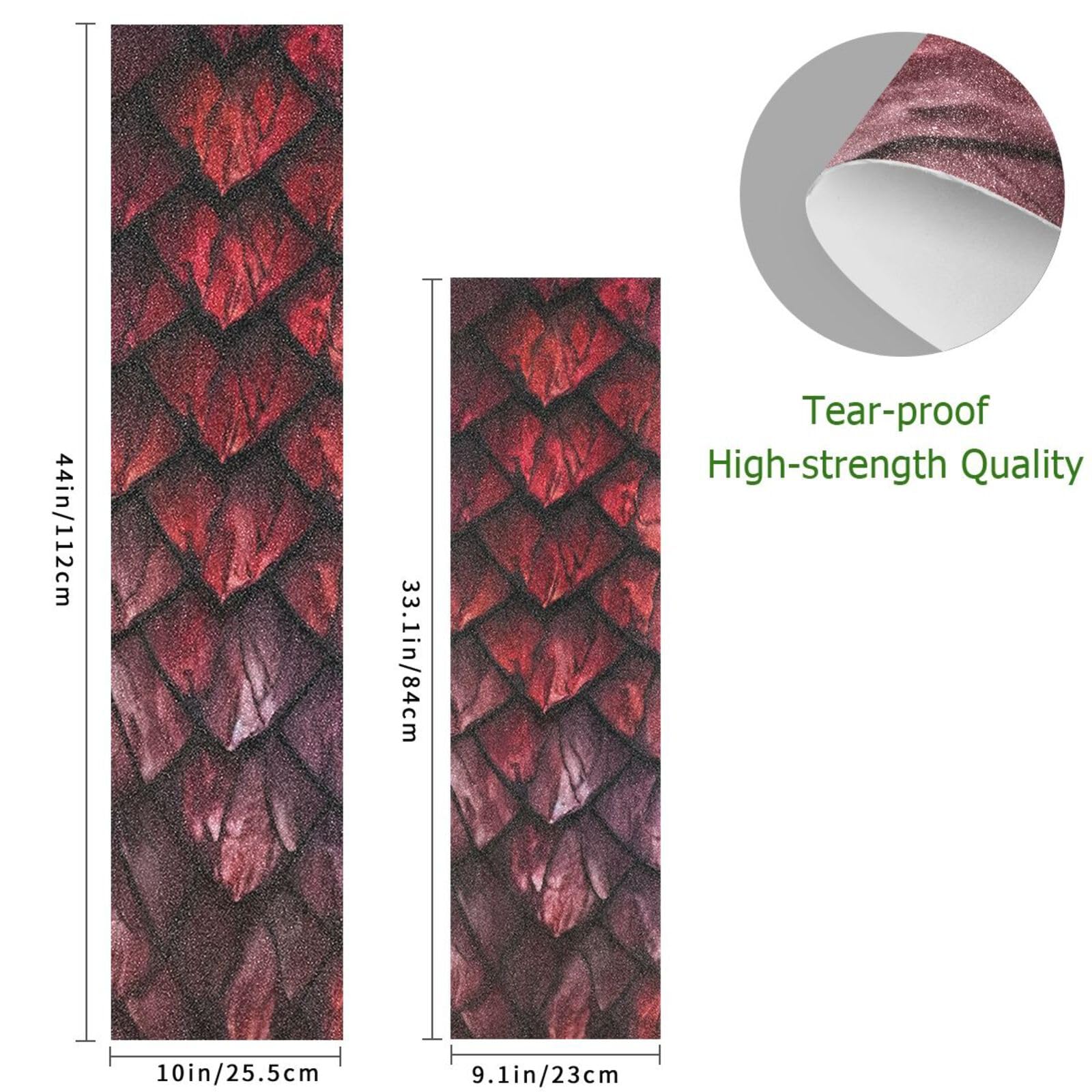 SDMKA Red Dragons Scale Skateboard Grip Tape 10