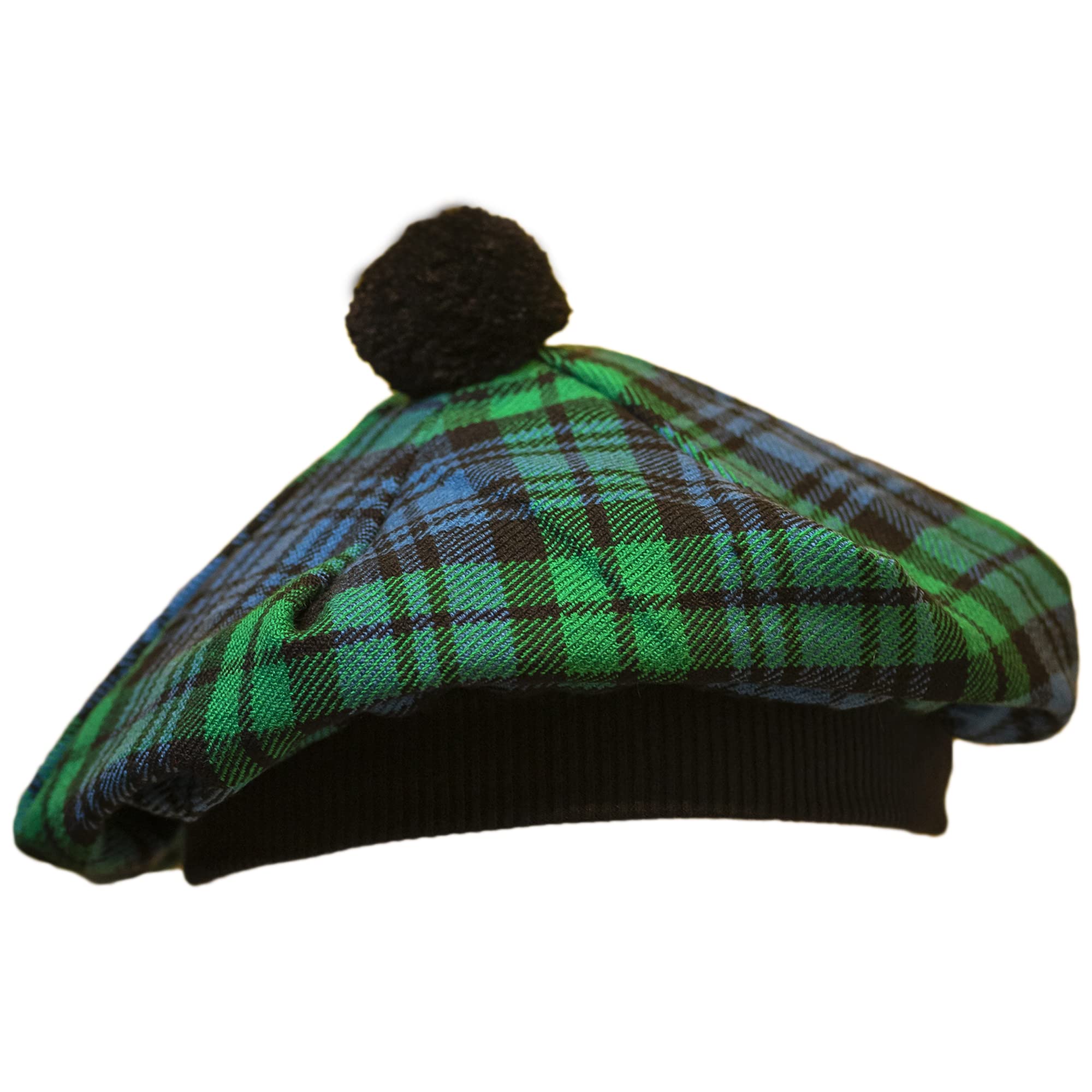 Scottish Tam O’ Shanter Hat Tartan Bonnet Pom Pom Wool Flat Cap One Size
