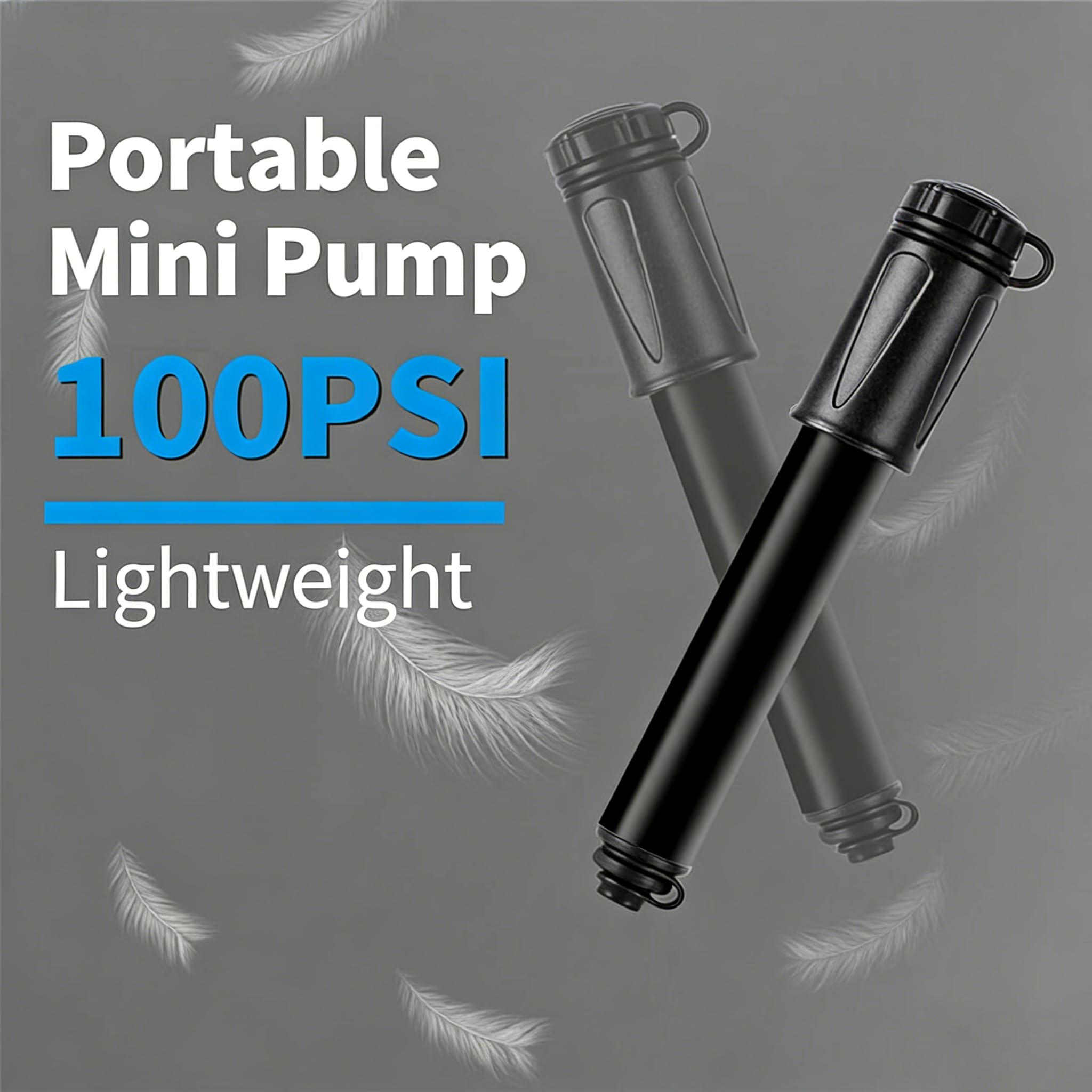 Mini pompa per bicicletta LEBEXY con valvole Presta e Schrader, portatile ad alta pressione 100 PSI