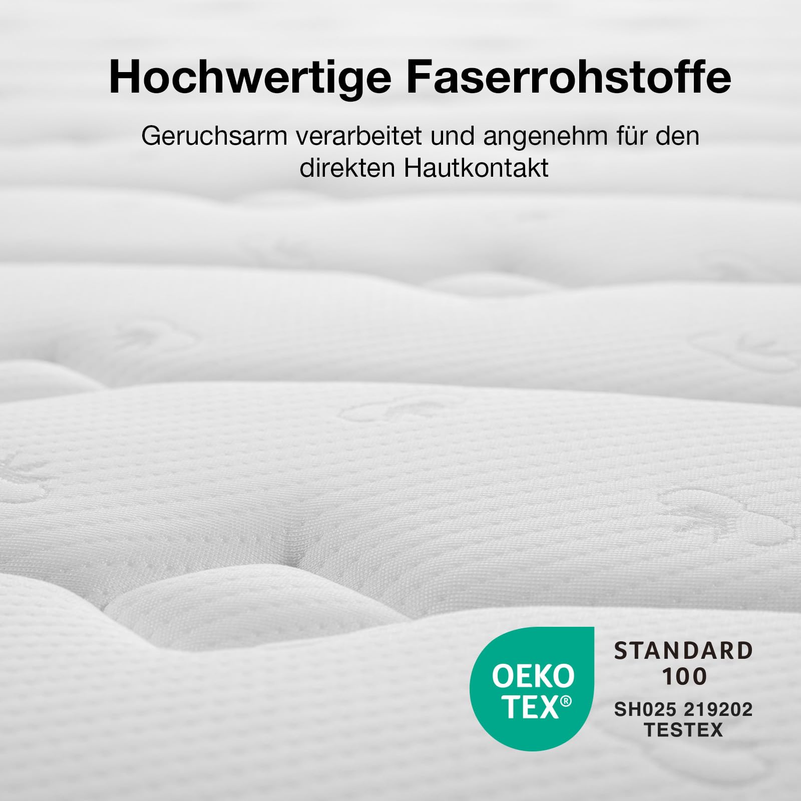 Novilla Matratze 90x200, H3 7 Zonen Taschenfederkernmatratze für gezielte Unterstützung, Wellenförmige Komfortschaumschicht für verbesserte Atmungsaktivität, Öko-Tex Zertifiziert, Höhe 22 cm