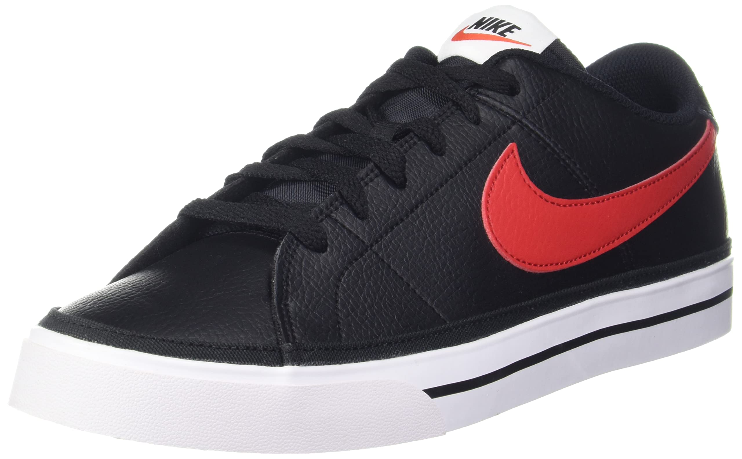 Men's Court Legacy Canvas Black/University RED-White Leather Tennis Shoe (CU4150-001)-image-26