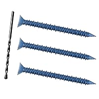 Vista 19 de Anclaje de tornillo de hormigón de 1/4 x 2-3/4" con cabeza hexagonal, para anclaje a mampostería, bloque o ladrillo (100 piezas)