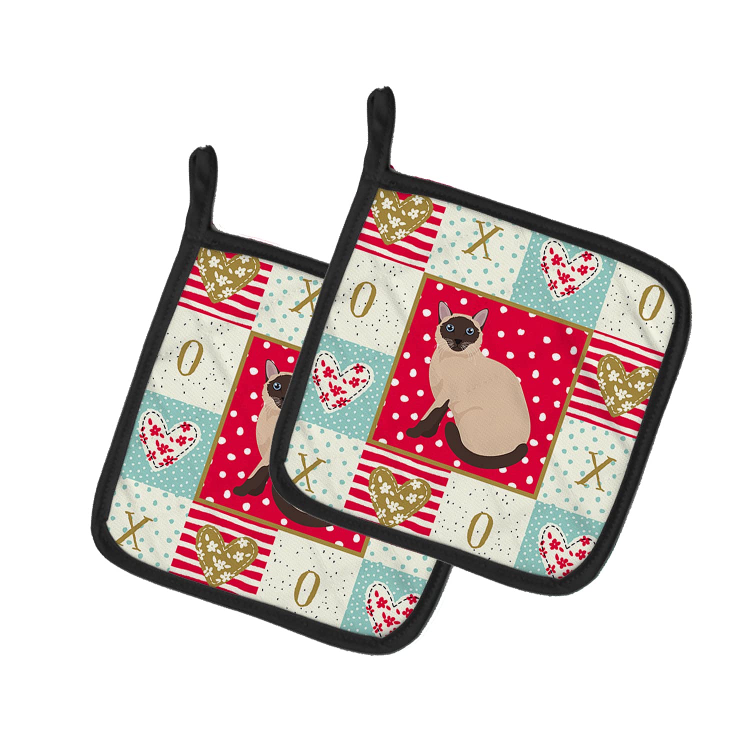 Caroline's Treasures CK5787PTHD Siamesische Topflappen, traditionell, 7,5HX7,5W, Mehrfarbig