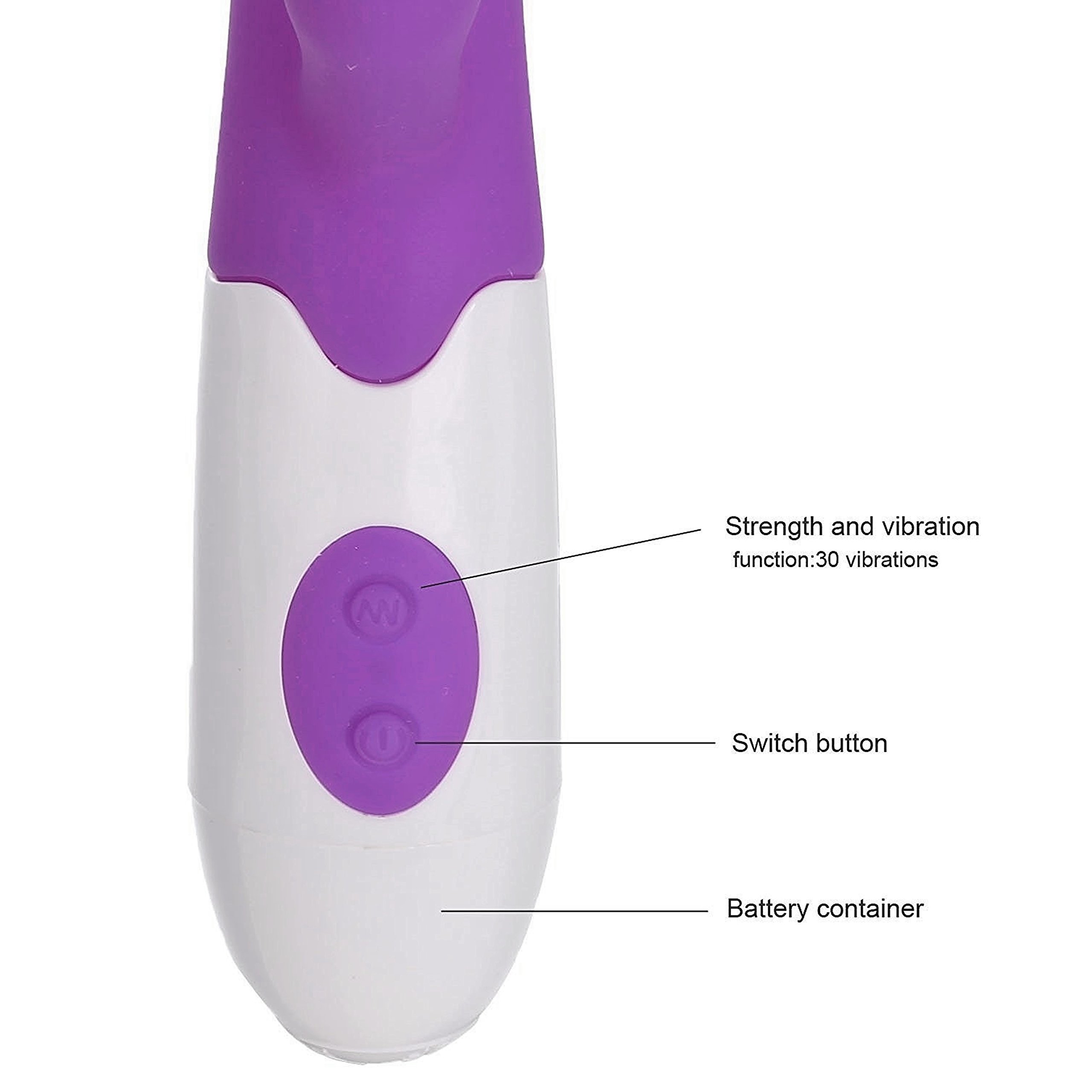 Vibratore Rabbit Stimolatore Clitoride Punto G ToyAmour T0002 Bunny Elegance per Doppia Stimolazione Vaginale e Anale