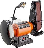 VEVOR 8-Inch Bench Grinder & 2x28-Inch Belt Sander Combo, 2.5A 3600 RPM Motor for Sharpening, Grinding & Metalworking