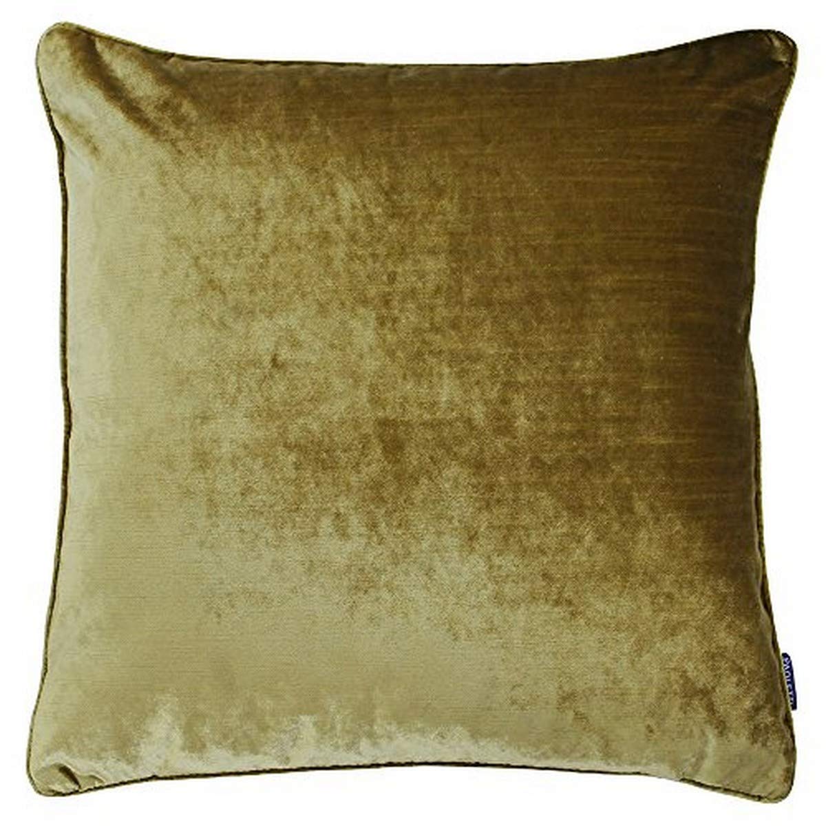Riva Paoletti Luxe Velvet Polyester Filled Cushion - Gold - Soft Velvet Feel Fabric - Reversible - Hidden Zip Closure - Machine Washable - 100% Polyester Case - 55 x 55cm (22" x 22" inches)