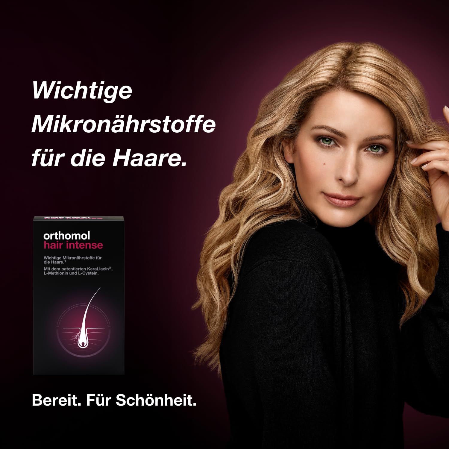 Orthomol Hair Intense - Mikronährstoffe für schönes Haar - mit Biotin, Kupfer und Zink - 60 Kapseln à 30 x Tagesportionen