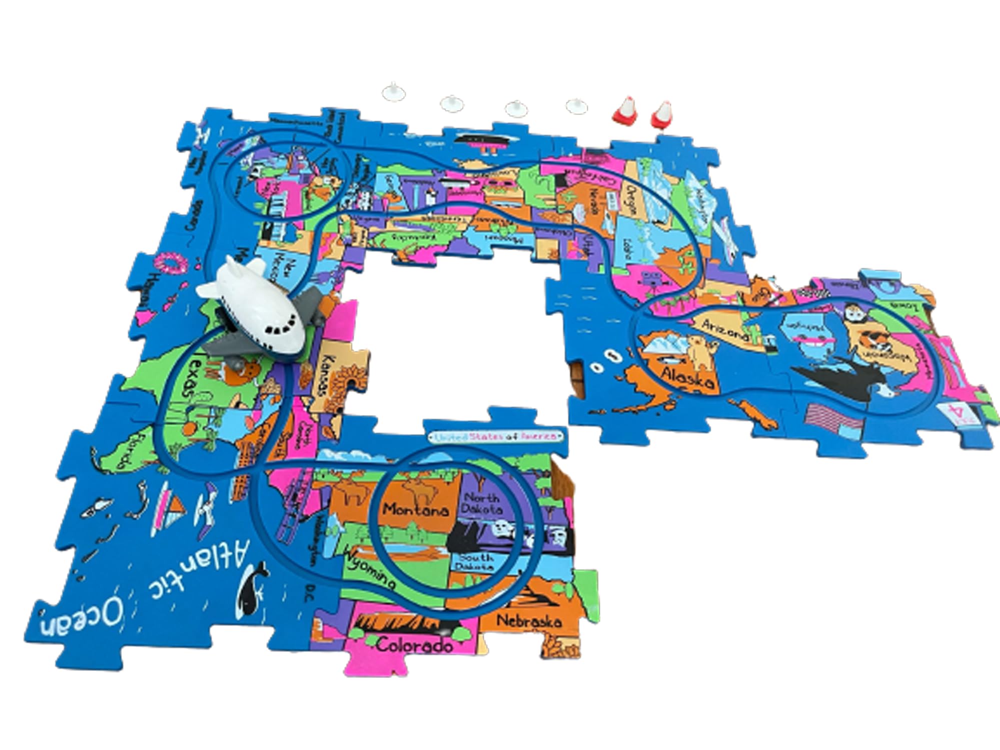 Puzzle Board Jigsaw Puzzles. bo Airplane Toy Vehicle Themed Floor Puzzle Car Play Mat. Car Tracks Jigsaw Puzzles for Kids, Puzzle Toys, Jigsaw Puzzle