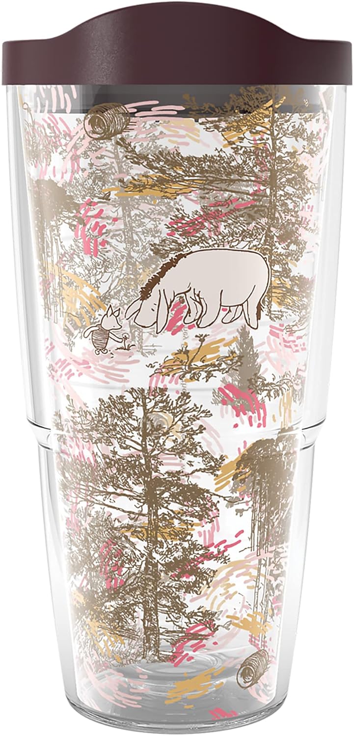 Tervis Disney - Winnie The Pooh Forest Sketch Made in USA Double Walled Insulated Tumbler Travel Cup Keeps Drinks Cold & Hot, 24oz, Classic