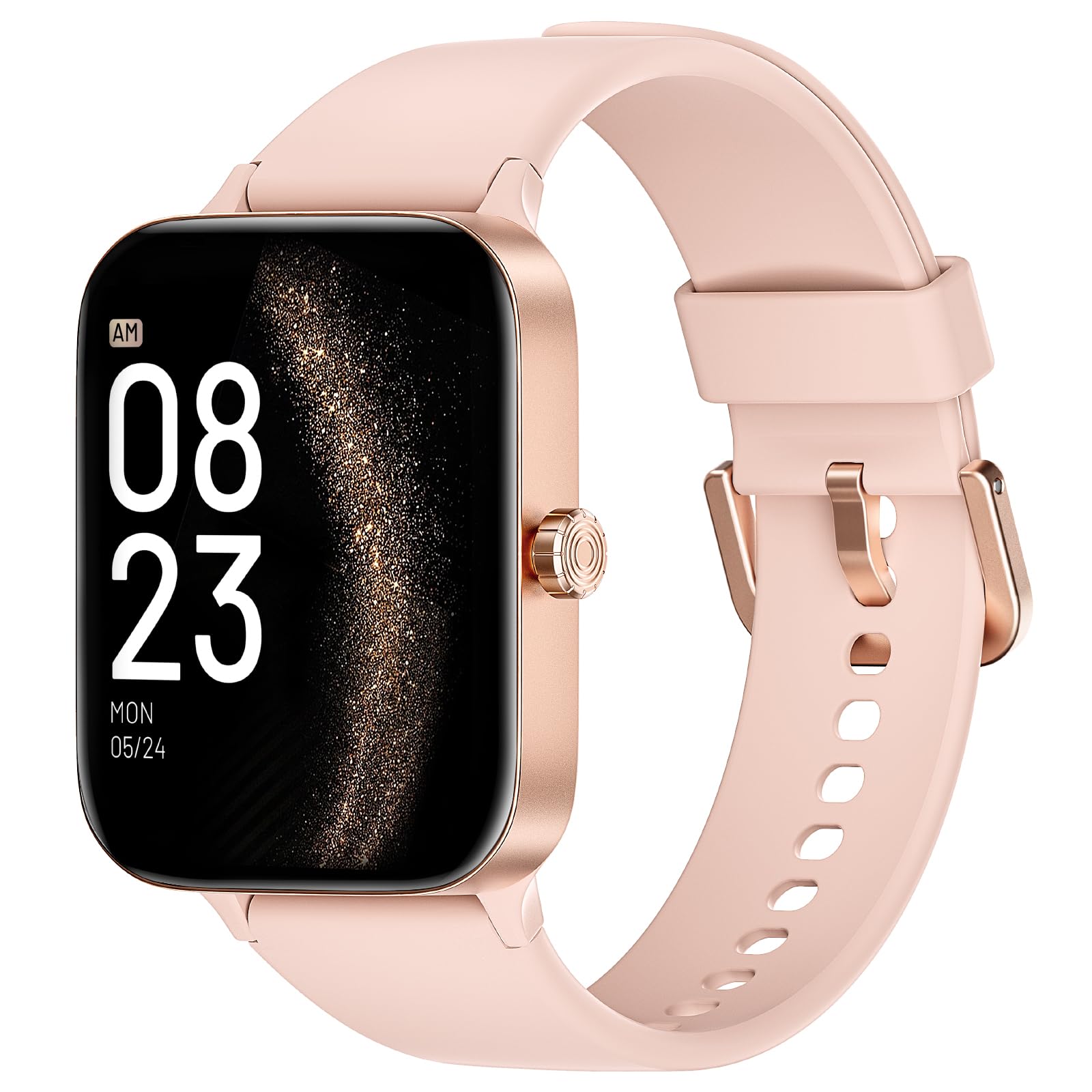 KIUVKAS Smartwatch Uomo Donna, 1.95" Full Touch Screen Smartwatch con Effettua/Risposta Chiamate, Fitness Tracker con Pressione Sanguigna e Monitor Sonno, 140+ Sport Step Counter per Android iOS