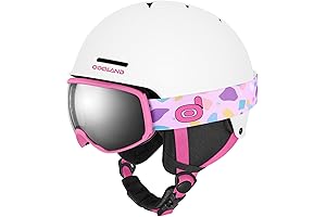 Odoland Kids Ski and Snowboard Helmet with Goggles
