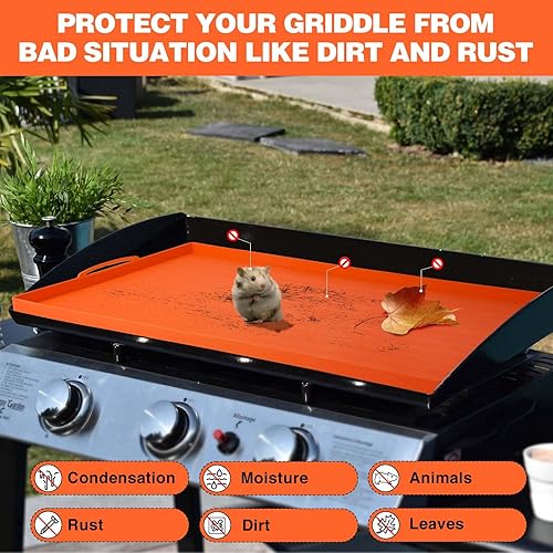 Miniatura 5 de Alfombrilla de silicona para plancha, cubierta de silicona para parrilla, cubierta resistente de grado alimenticio, cubierta protectora de cocción