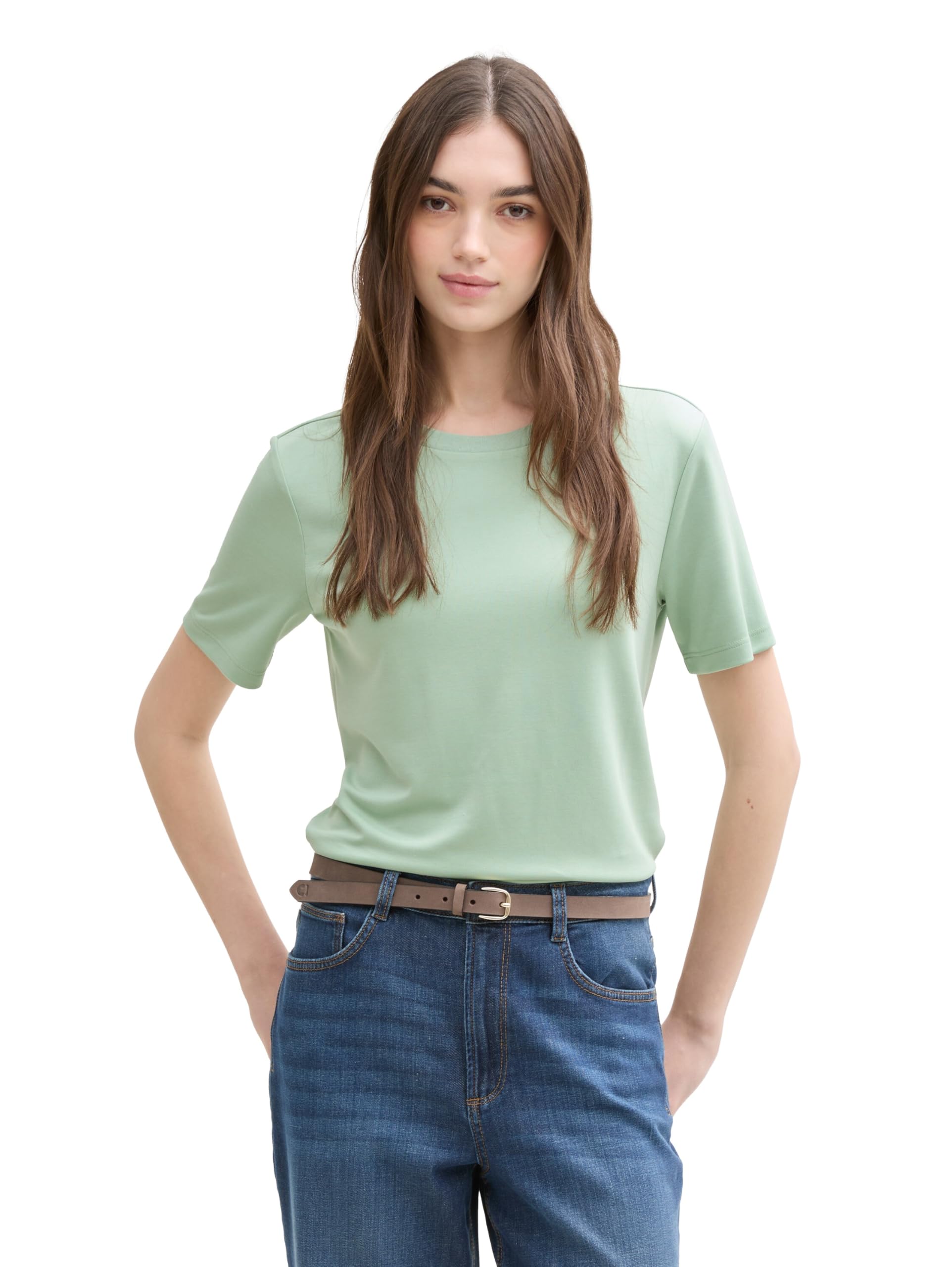 TOM TAILOR Denim Women's T-Shirt, 13632 - Fresh Mint Green, M