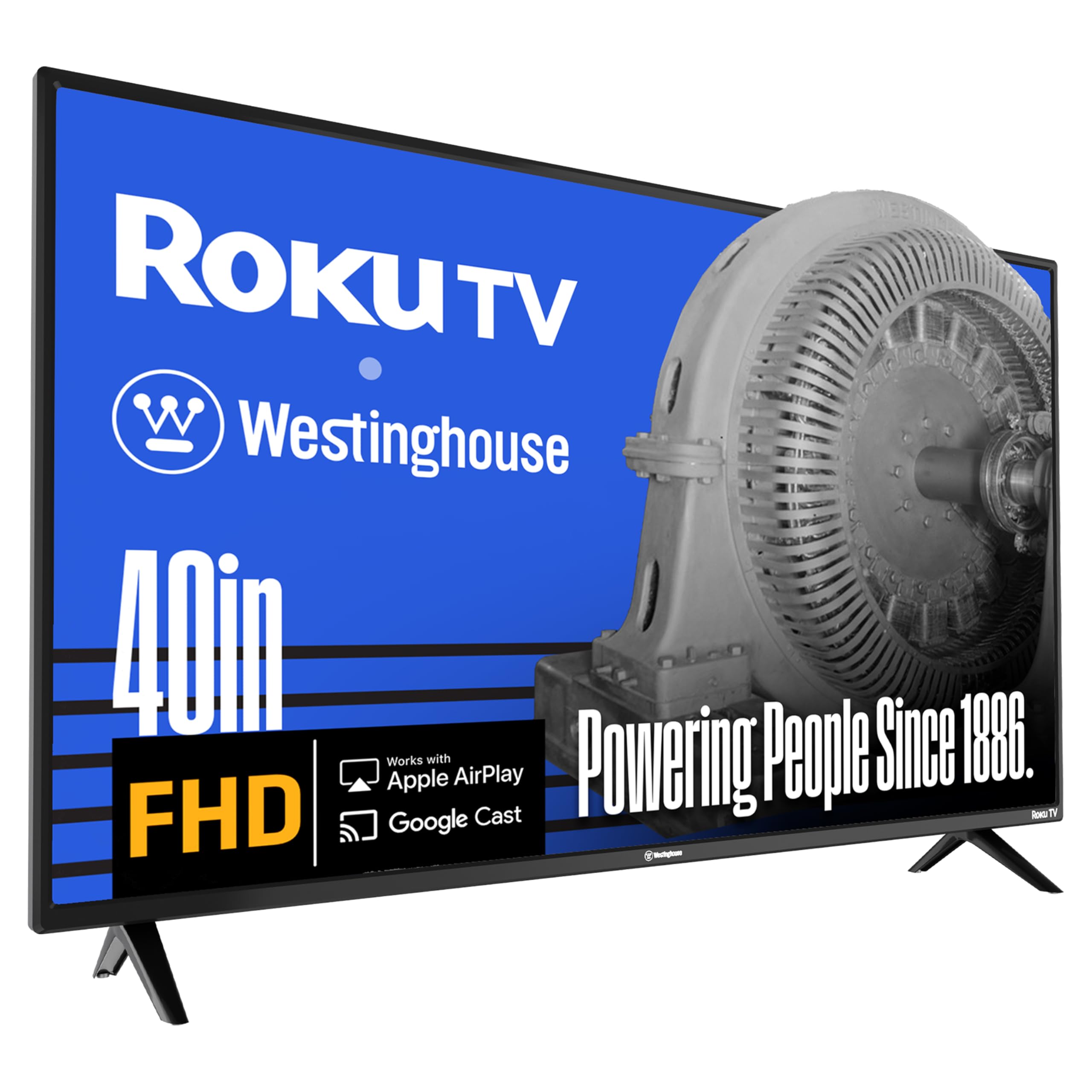 WestinghouseRoku TV - 40 Inch Smart TV, 1080P FHD Television with Wi-Fi Connectivity and Mobile App, Flat Screen, Bluetooth, Compatible with Apple AirPlay, Alexa and Google Assistant