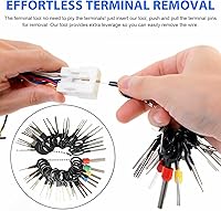 Vista 3 de Kit de herramientas de expulsión de extracción de terminales, kit de herramientas extractoras de pasadores de arnés de coche, conjunto