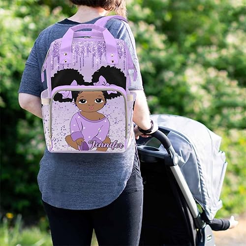 Miniatura 5 de M YESCUSTOM Bolsa de pañales personalizada con nombre para mamá, mujer, esposa, mochila personalizada, 0625-12, Mochilas Daypack