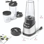 RICARDO Ensemble de mélangeur personnel, deux 828ml Des tasses, 300W, Deux noir 828ml Coupes incluses. Lames de concassage et de mélange. Glace de croûte. Modes de haute, basse et pulsée. Mélanger et aller.