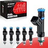 A Plus Auto Fuel Injectors, Compatible with Jeep Grand Cherokee Liberty Commander, Dodge Dakota Durango Nitro Ram 1500, Mitsubishi Raider, Ram 1500 Dakota-v6 3.7L, Set of 6, Replace Part 0280158020
