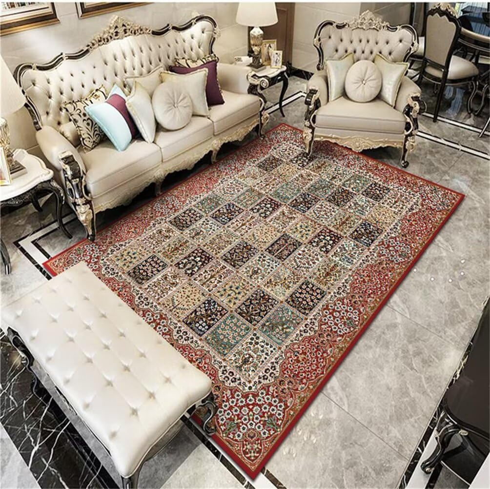 Tapis de chambre garçon rouge 200x300cm facile à nettoyer au salon