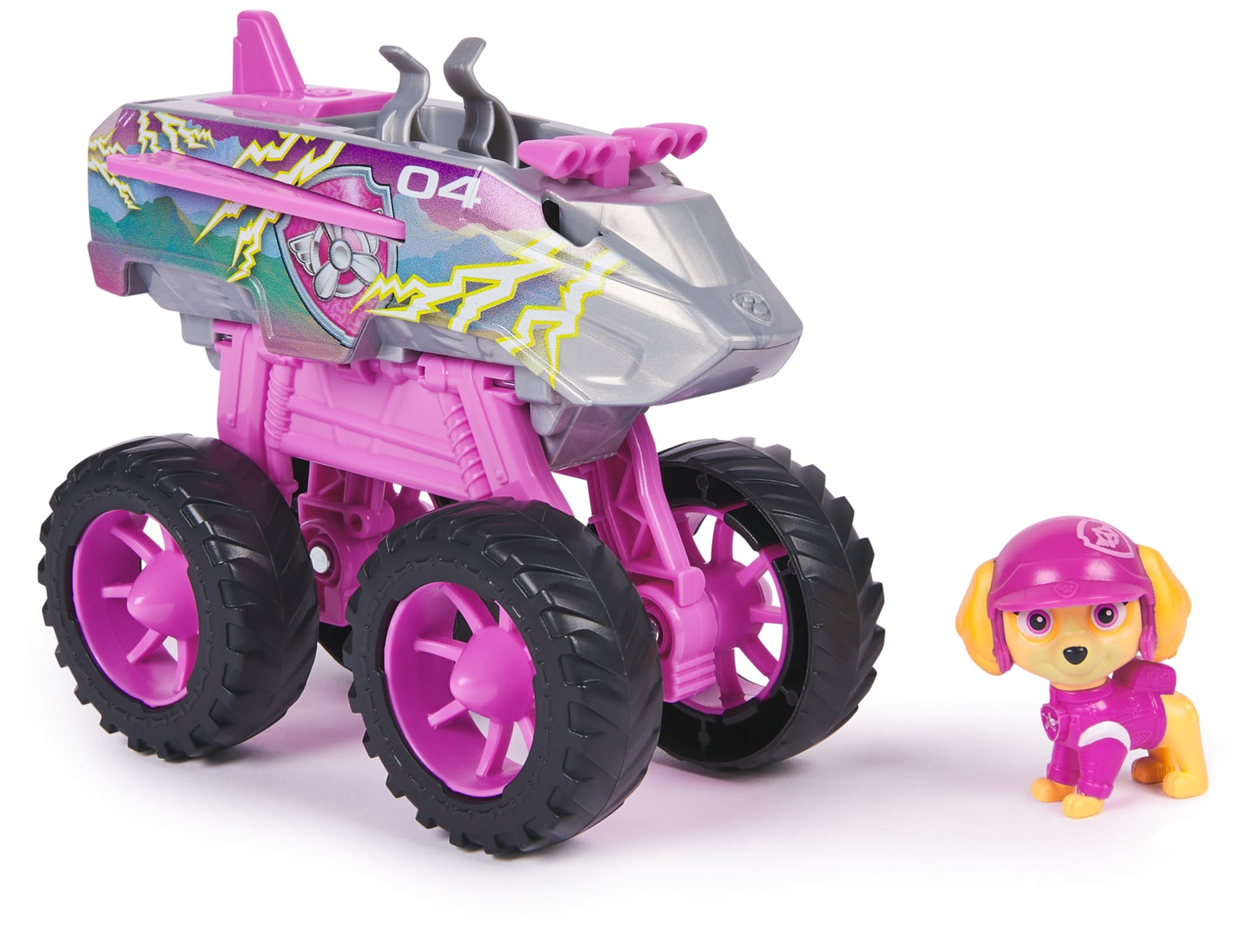 Paw Patrol: Rescue Wheels, Jet di Skye, Veicolo Giocattolo con Trasformazione in Jet e Personaggio Collezionabile, Giocattoli per Bambini e Bambine, 3+ Anni
