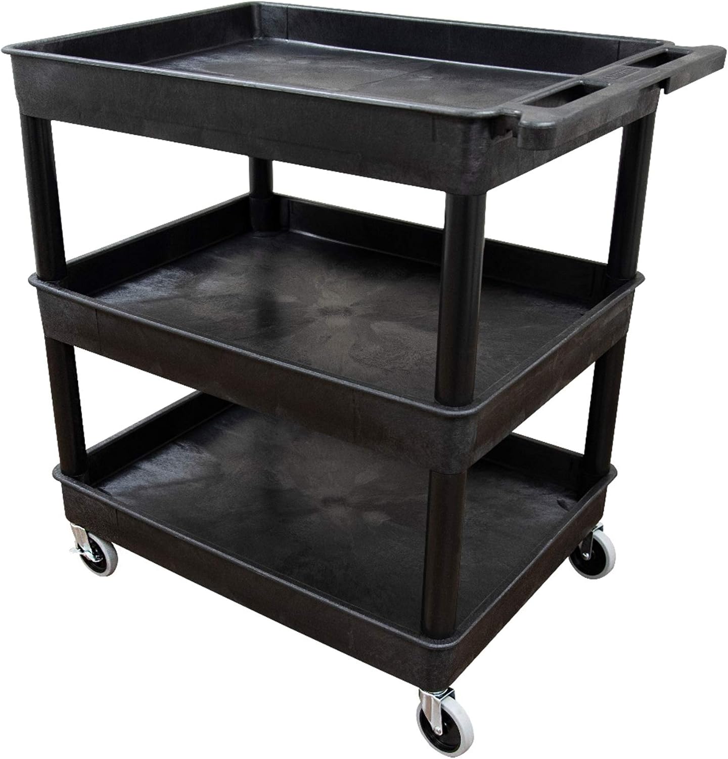 LUXOR TC111-B Large Tub Cart - Three Shelves