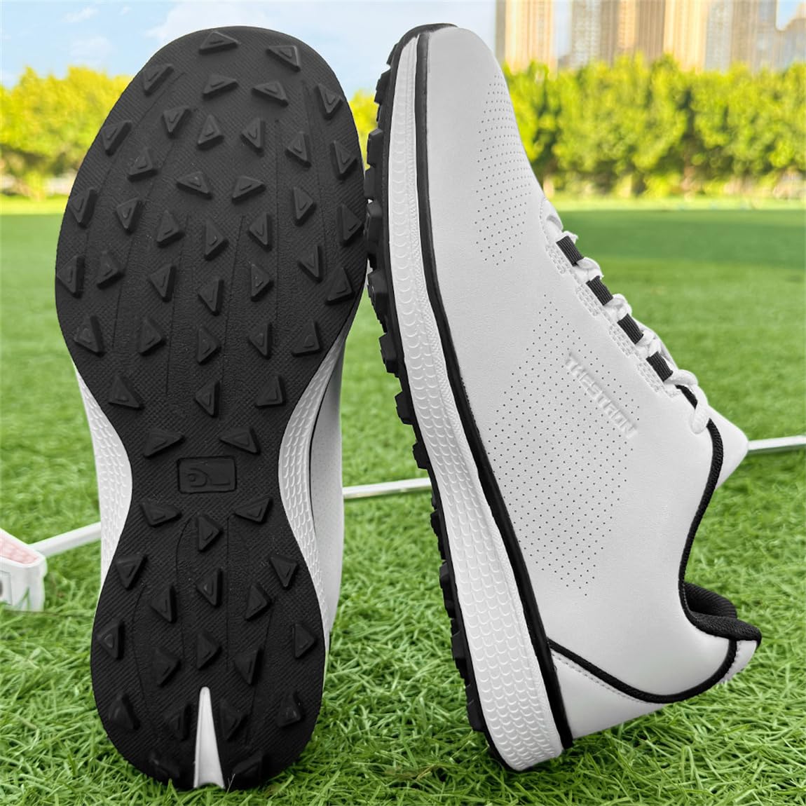 Zapatos De Golf para Mujer Cuero Sin Clavos Zapatillas Deportivas De Golf Ligeras Impermeables Elegantes Entrenadores De Golf