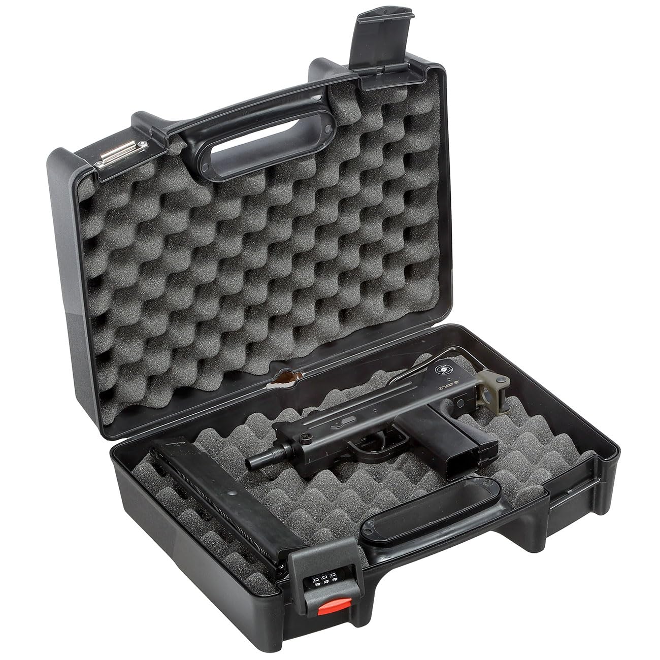 Pistolenkoffer mit Zahlenschloss schwarz