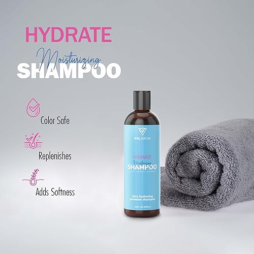 Miniatura 3 de Champú Hidratante Hidratante - Con Aloe Vera Para Cabello Seco - Con Aceite de Oliva y Argán para añadir humedad y brillo - Champú sin sulfato,