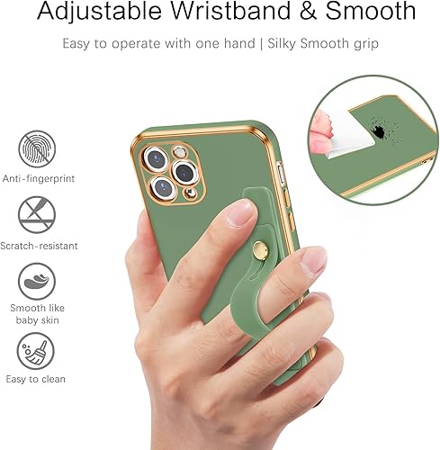 Miniatura 3 de VENINGO Funda para iPhone 11 Pro Max, funda protectora para iPhone 11 Pro Max, ajuste delgado, suave con pulsera ajustable, resistente a los