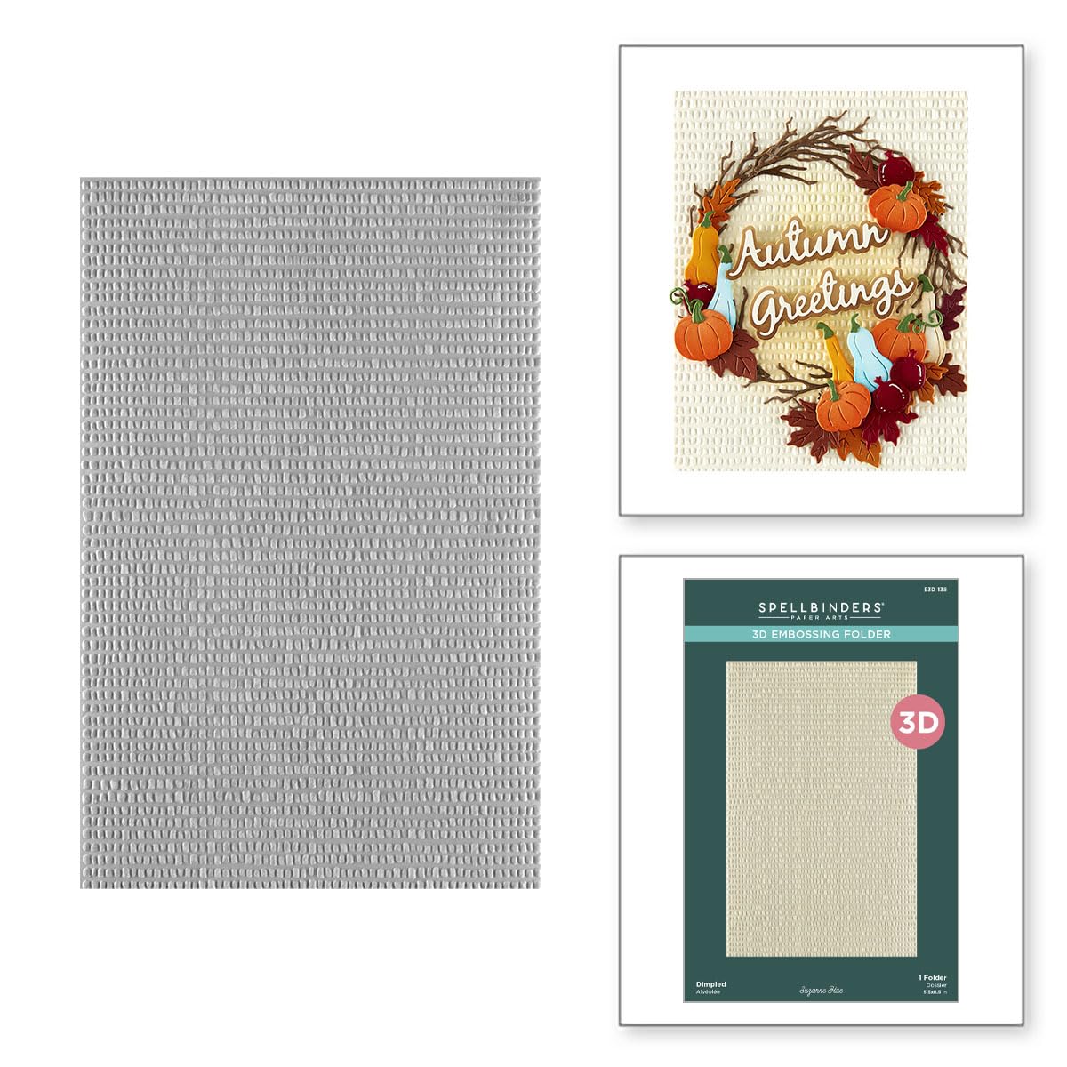 Cartella per goffratura 3D con fossette della collezione Texture & Foliage di Suzanne Hue