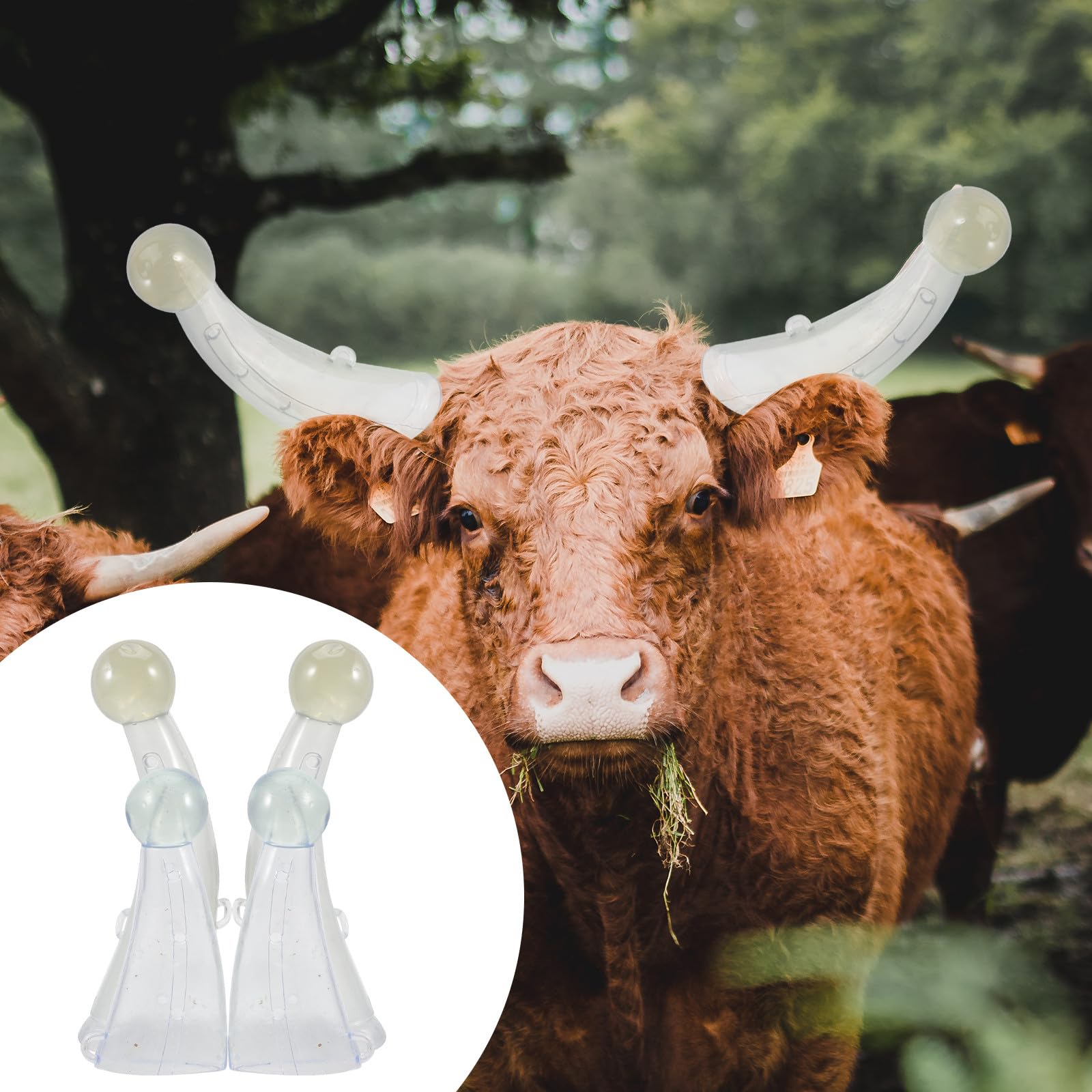 Homoyoyo Protezione per Corna di Bovino in Silicone Set 2 Paia Copertura Protettiva per Corno di Bue Robusta e Confortevole Accessorio per Allevamento Bestiame in Fattoria