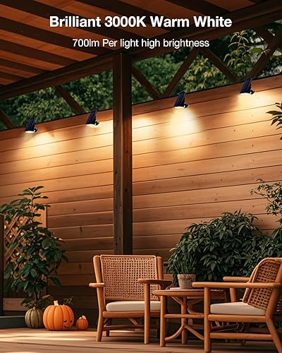 Miniatura 5 de Foco de energía solar para exteriores, impermeable, iluminación LED para patio, árbol, plantas, paredes, camino, jardín, estatuas, brillo ajustable,