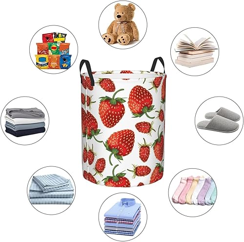 Miniatura 6 de Cesta de lavandería plegable grande con asas, cesta de almacenamiento redonda de fácil transporte, canasta de ropa sucia, cesta de manta para