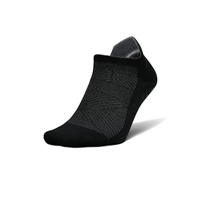 Feetures Elite Max Cushion Grip No Show Tab Quarter Length Socks Shoes Balance Black