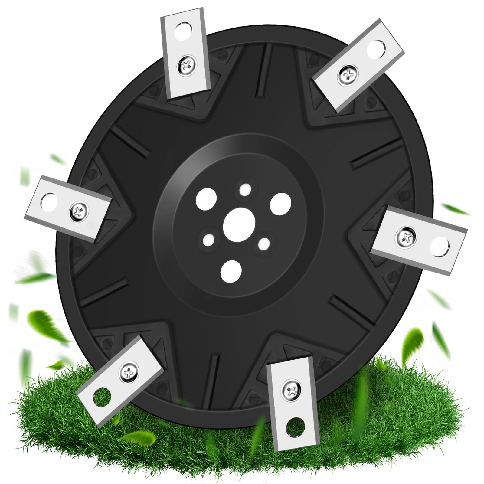 EOPUOZS 6er Messerscheibe Kompatibel mit Worx Landroid, M500 M700 WR167E WR141E Vision M600, Glasfaserverstärkte Messerscheibe mit 6 Klingen, Mähroboter Messerscheibe