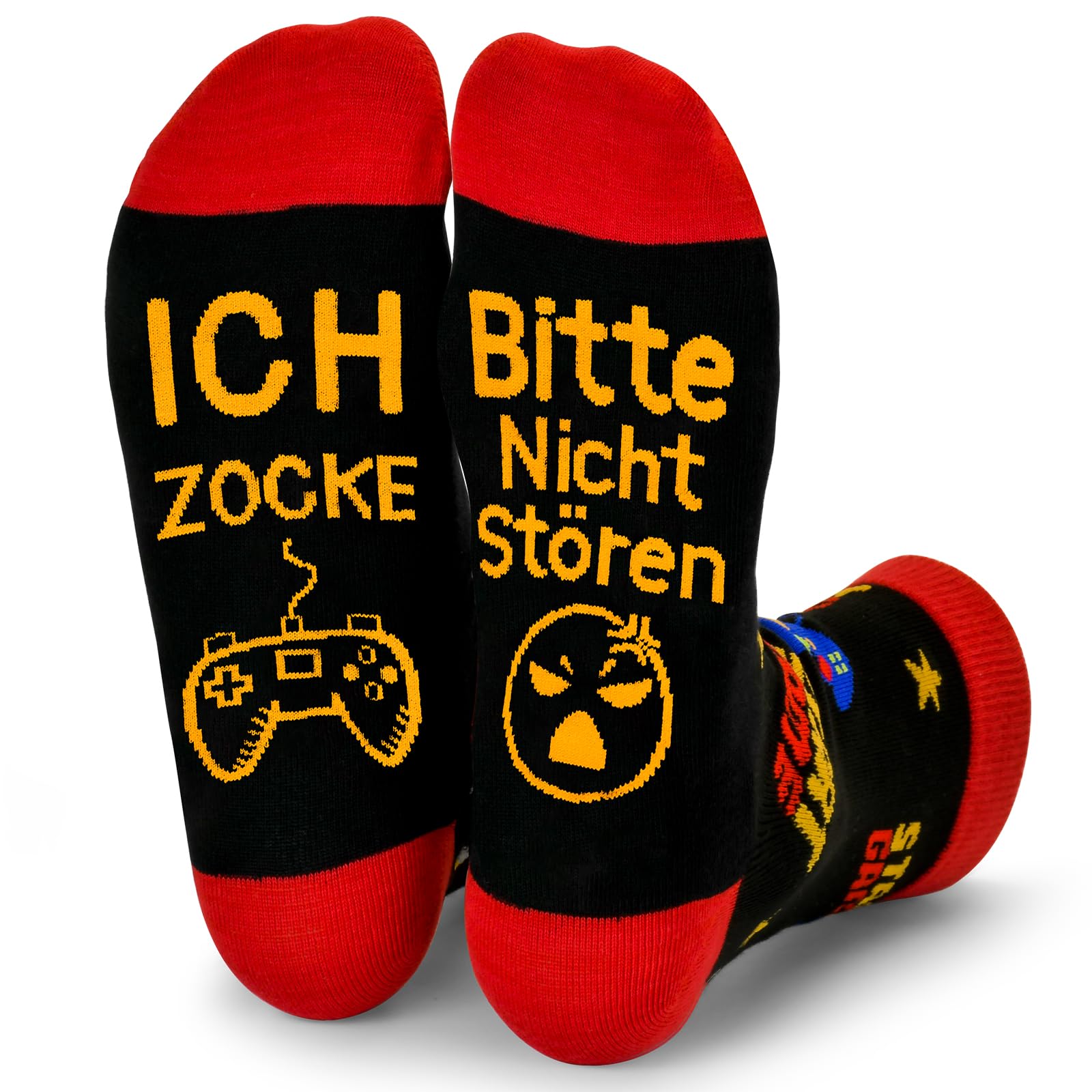 Dealswin Lustige Gaming Socken Gamer Geschenk Mit Spruch Bitte Nicht Stören Ich Zocke Zocken Socken Lustig Neuheit Weihnachts Ostern Geburtstag Geschenke Für Zocker Männer Herren Jungs Frauen Damen