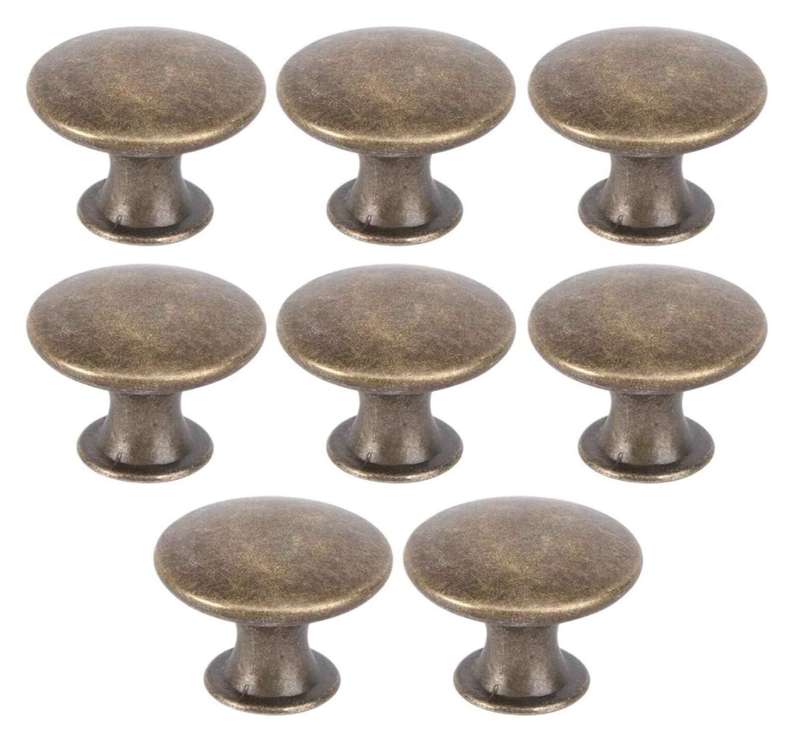 Gkirqvpe Bronze Cabinet Knobs, Pack Of 8 Drawer Handles Cabinet Pulls Aluminum Alloy Iron 3X2.1cm Replacement