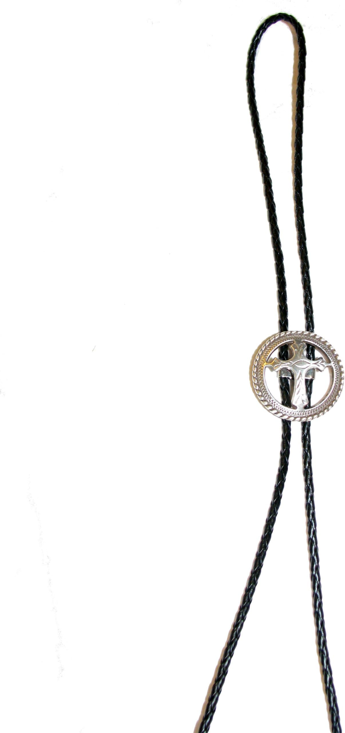 Men's Silver Cross Bolo Tie