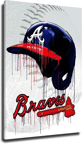 Póster impreso de béisbol de Atlanta City, lienzo decorativo para pared de sala de estar, imagen grande, arte de pared de regalos de Navidad para