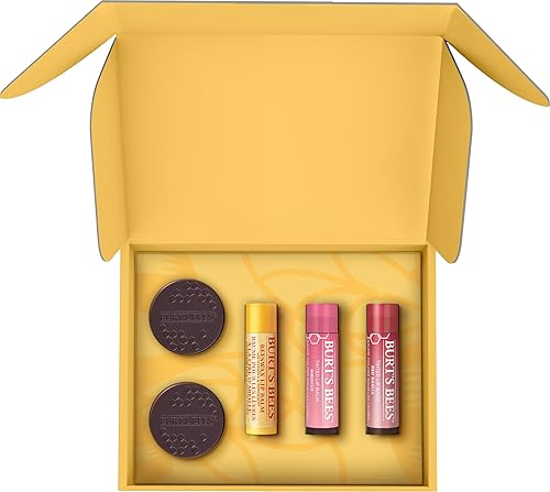Miniatura 2 de Burt's Bees Kit de regalo para el cuidado de los labios y color  Bálsamo labial hidratante de cera de abeja, hibisco y dalia roja teñida + dúos de