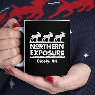 Vintage Northern Exposure Cicely Alaska BlackMug, Tea Mug, Tea Cup, Coffee Cup