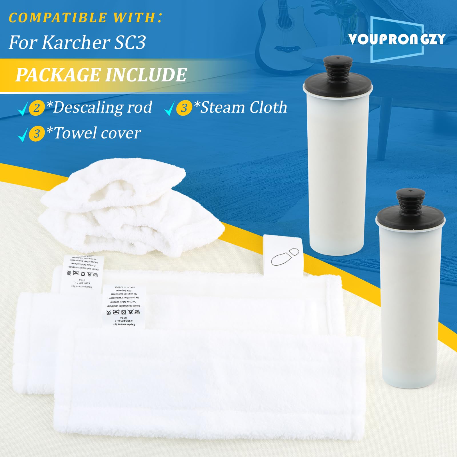 Set Cartucho de Filtro Descalcificador para Karcher SC3 Limpiador a Vapor