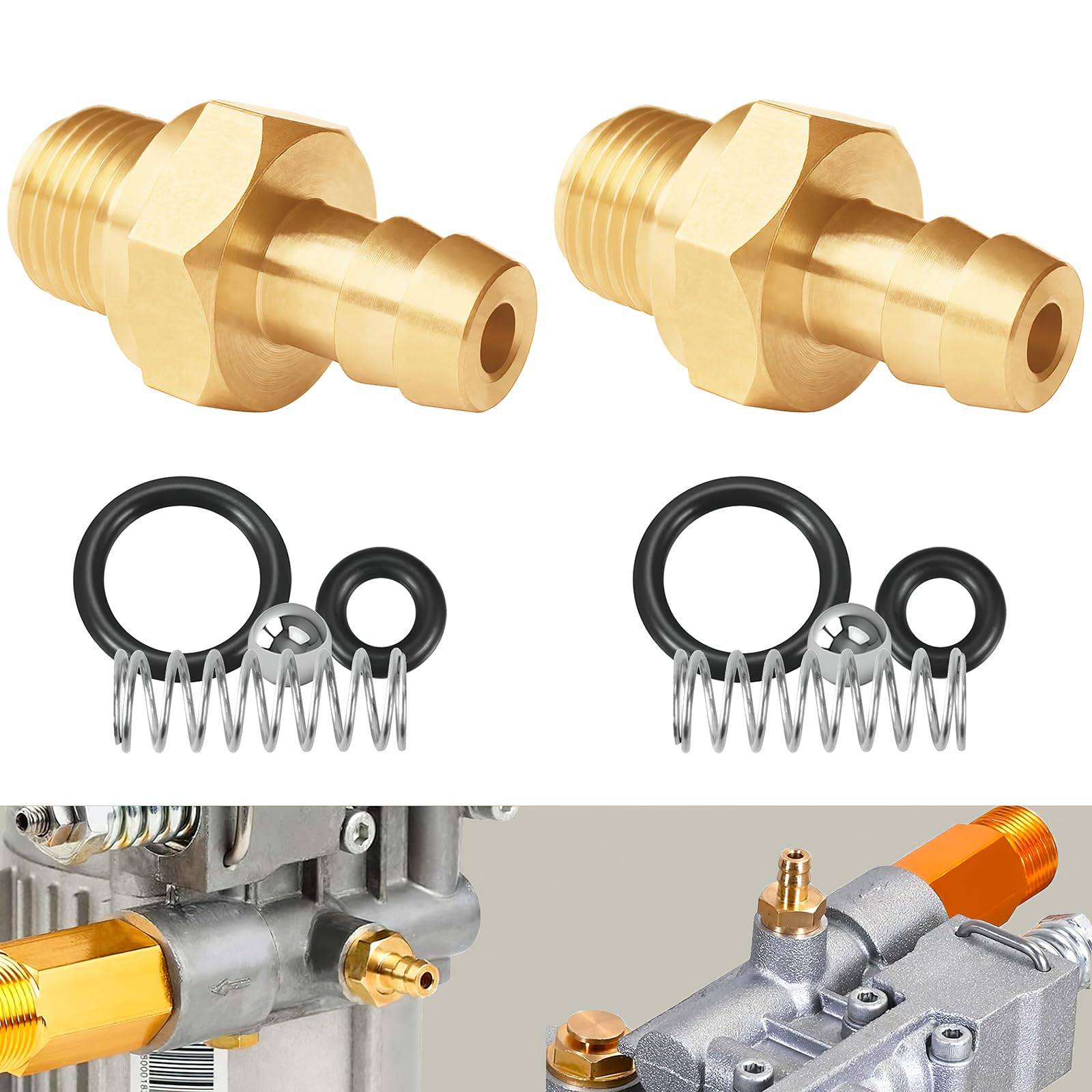 Photo 1 of **MISSING PARTS**7104228 Pressure Washer Chemical Soap Injector Kit Fits for Briggs & Stratton, Homelite, Ryobi & Husky Replaces 190593GS 190635GS & 203640GS (2 Set)